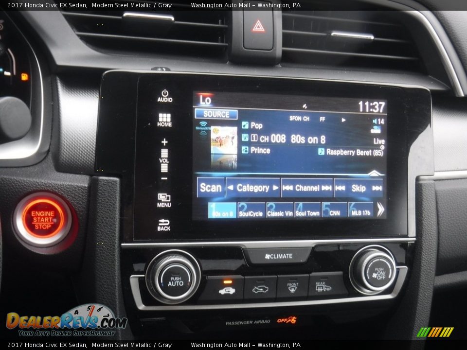 2017 Honda Civic EX Sedan Modern Steel Metallic / Gray Photo #17