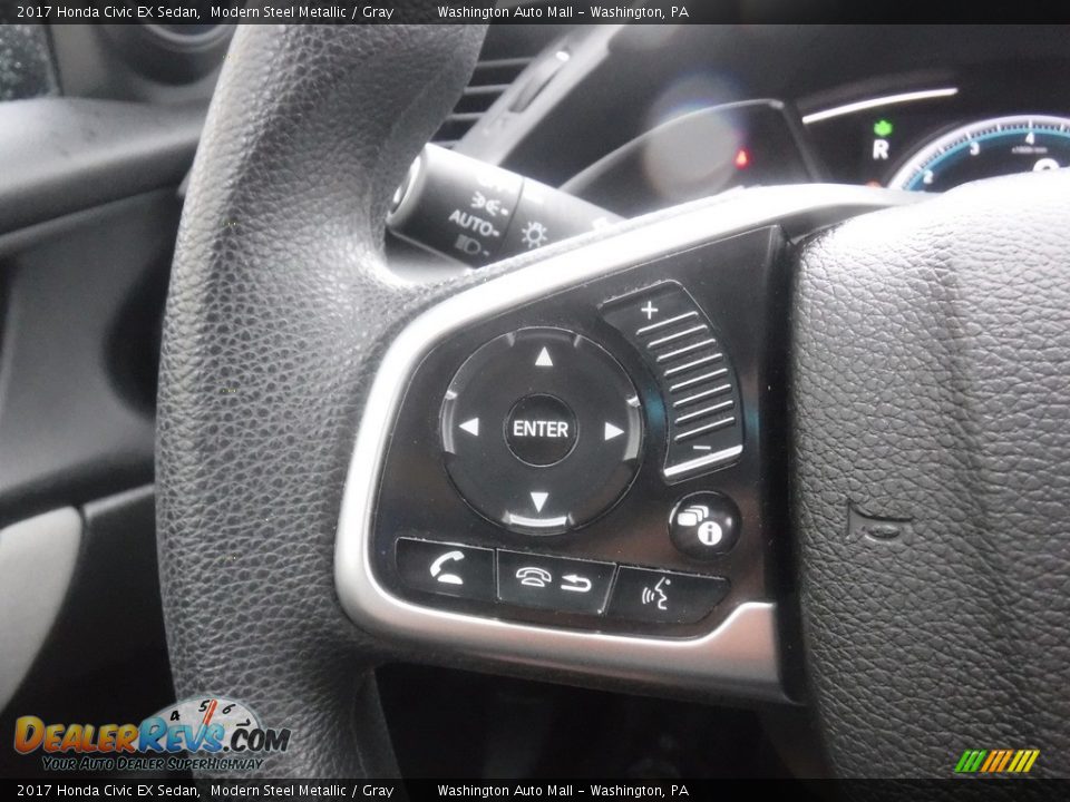 2017 Honda Civic EX Sedan Modern Steel Metallic / Gray Photo #21