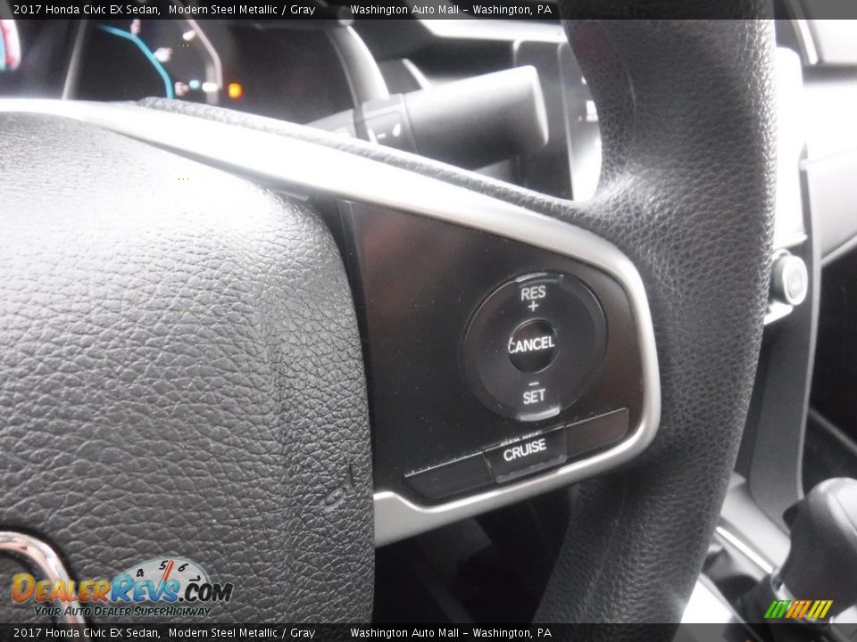 2017 Honda Civic EX Sedan Modern Steel Metallic / Gray Photo #22