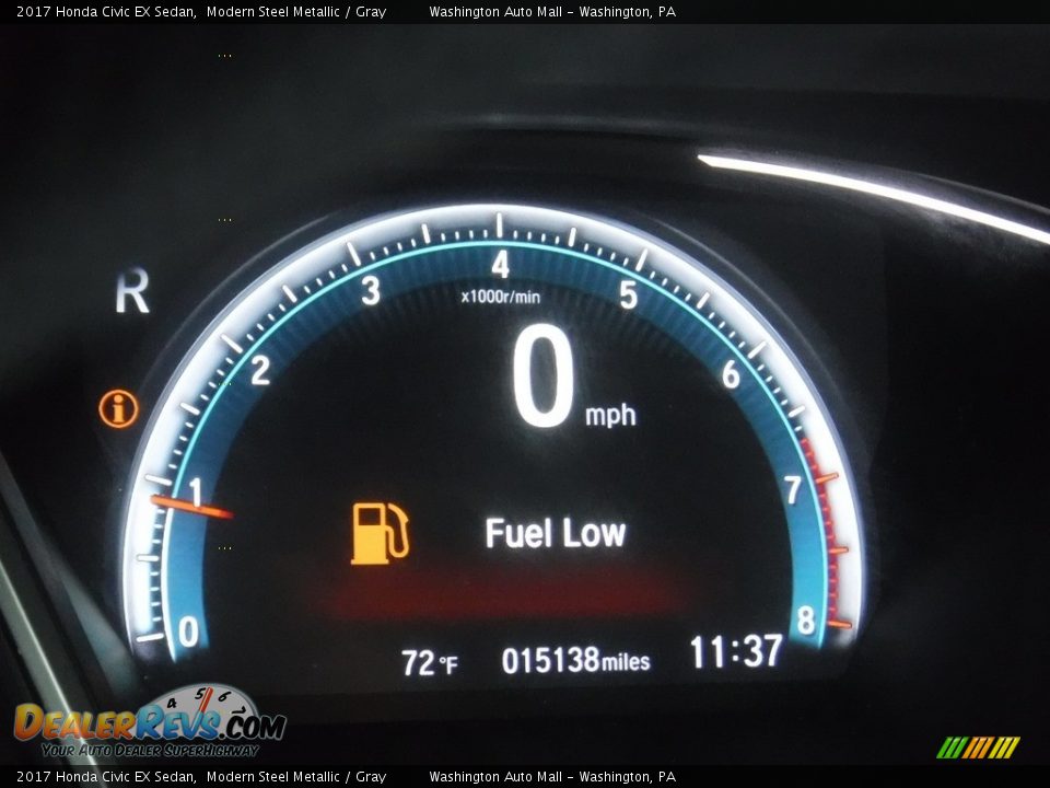 2017 Honda Civic EX Sedan Modern Steel Metallic / Gray Photo #27