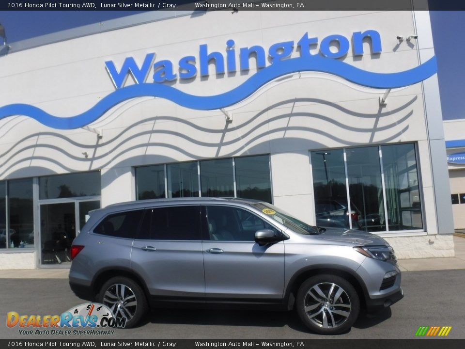 2016 Honda Pilot Touring AWD Lunar Silver Metallic / Gray Photo #2