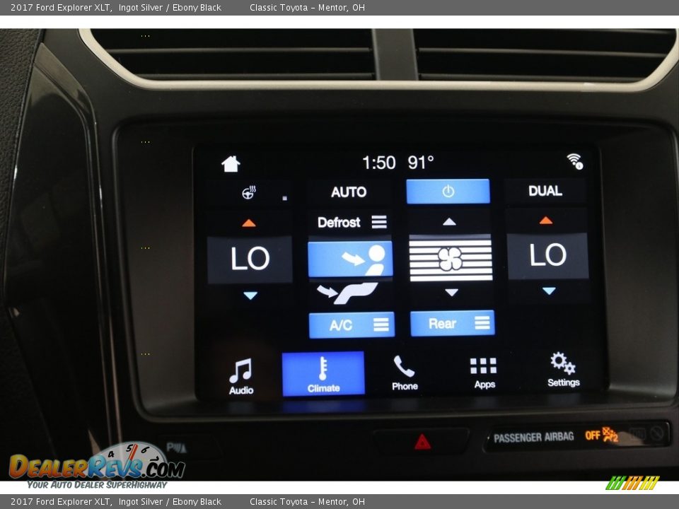 2017 Ford Explorer XLT Ingot Silver / Ebony Black Photo #10