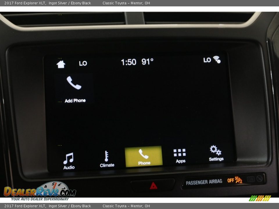 2017 Ford Explorer XLT Ingot Silver / Ebony Black Photo #11