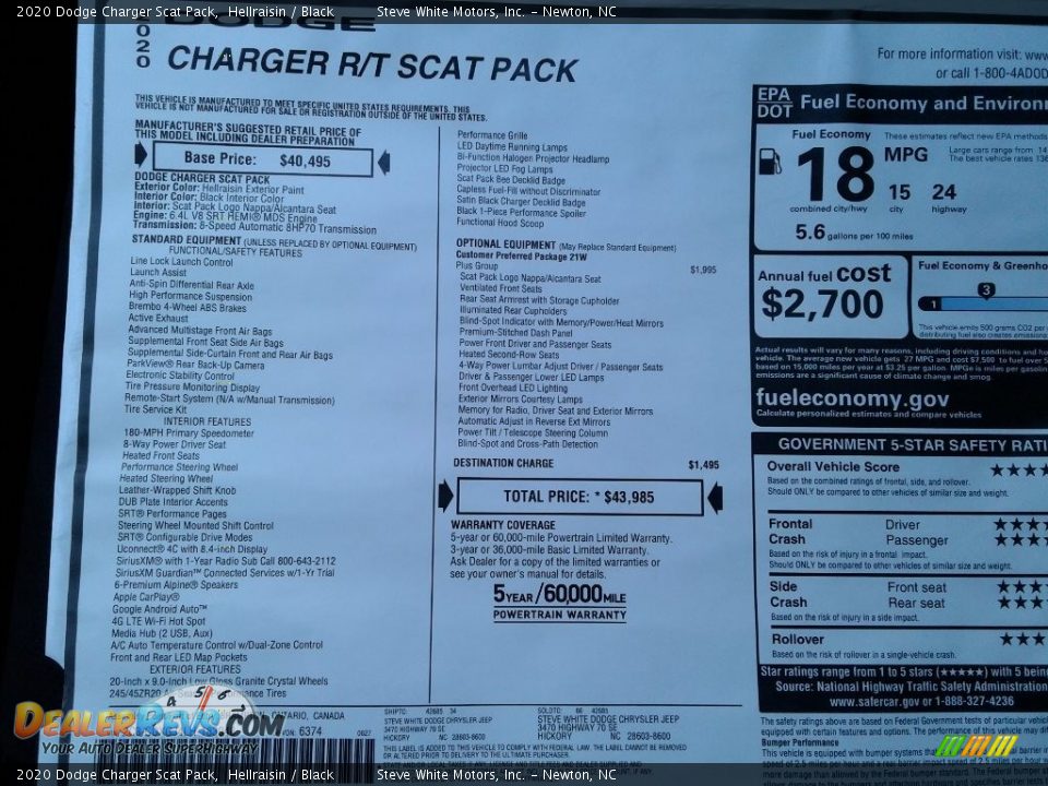 2020 Dodge Charger Scat Pack Hellraisin / Black Photo #28