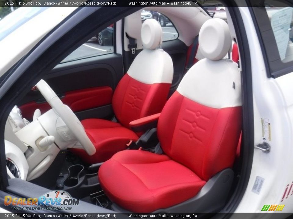 Front Seat of 2015 Fiat 500c Pop Photo #16
