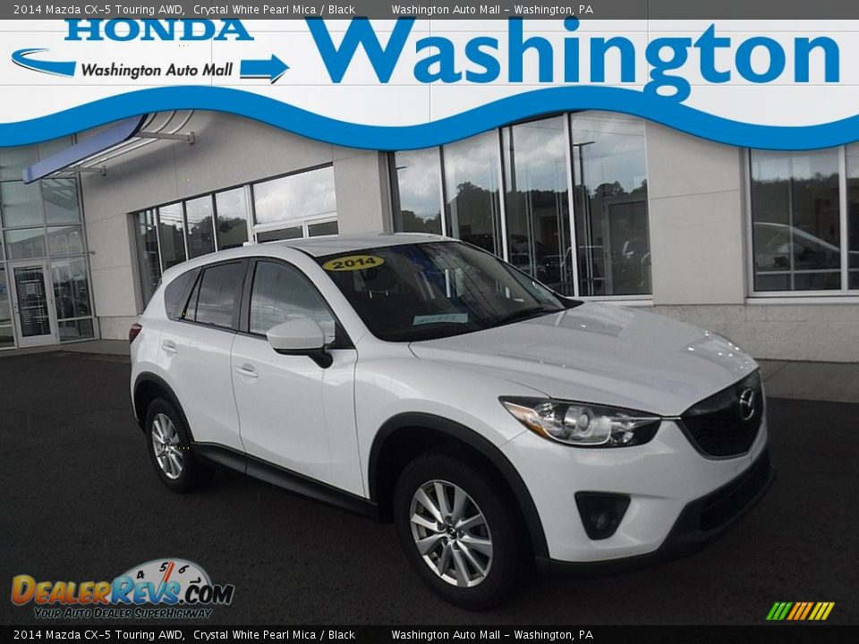 2014 Mazda CX-5 Touring AWD Crystal White Pearl Mica / Black Photo #1