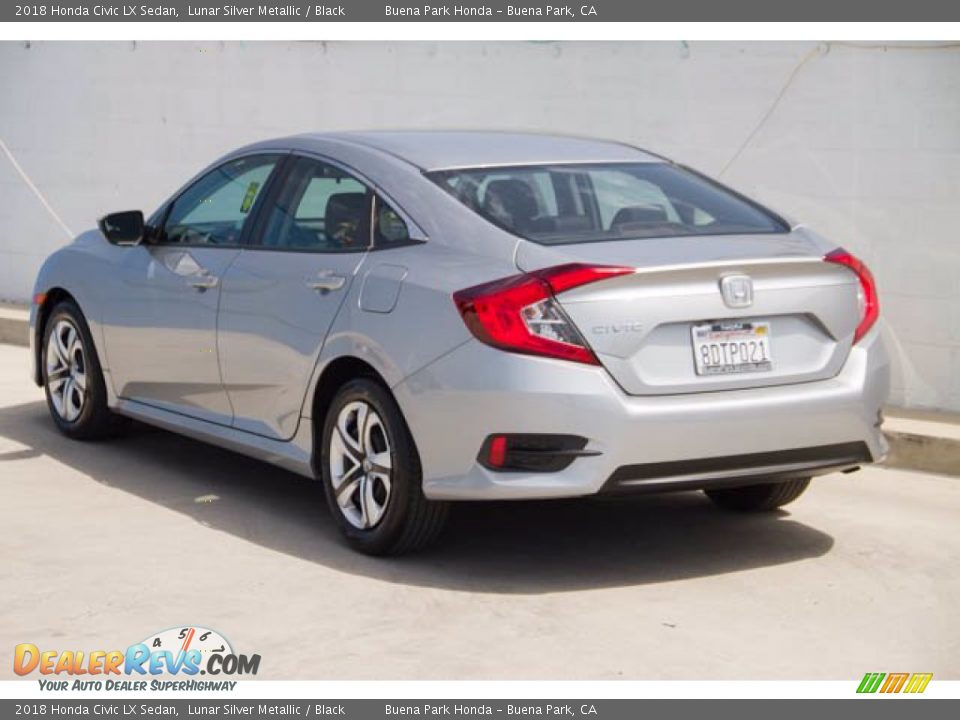 2018 Honda Civic LX Sedan Lunar Silver Metallic / Black Photo #2