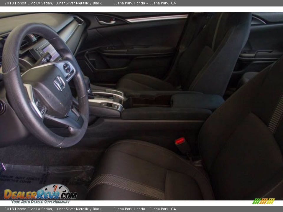 2018 Honda Civic LX Sedan Lunar Silver Metallic / Black Photo #3