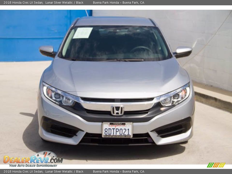 2018 Honda Civic LX Sedan Lunar Silver Metallic / Black Photo #7