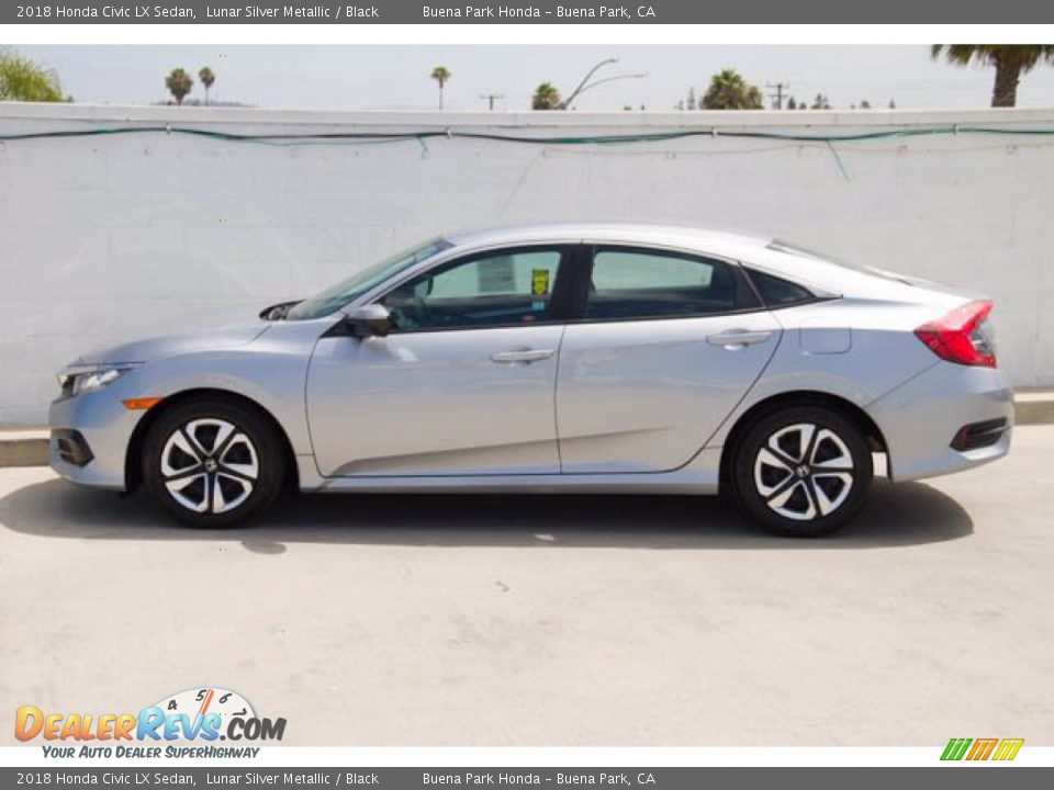 2018 Honda Civic LX Sedan Lunar Silver Metallic / Black Photo #10