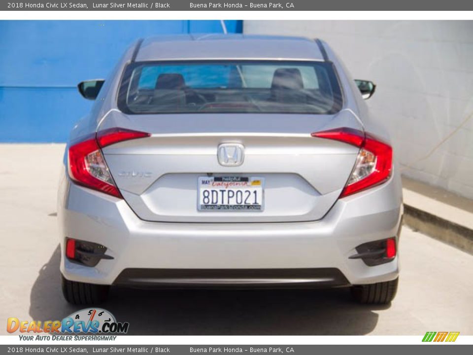 2018 Honda Civic LX Sedan Lunar Silver Metallic / Black Photo #11