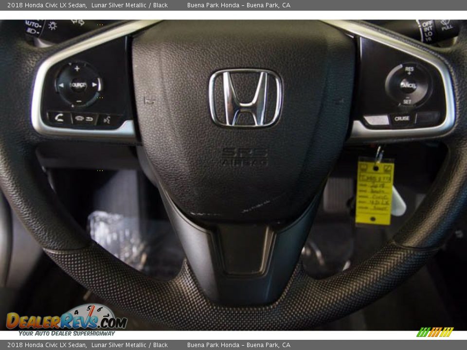 2018 Honda Civic LX Sedan Lunar Silver Metallic / Black Photo #15