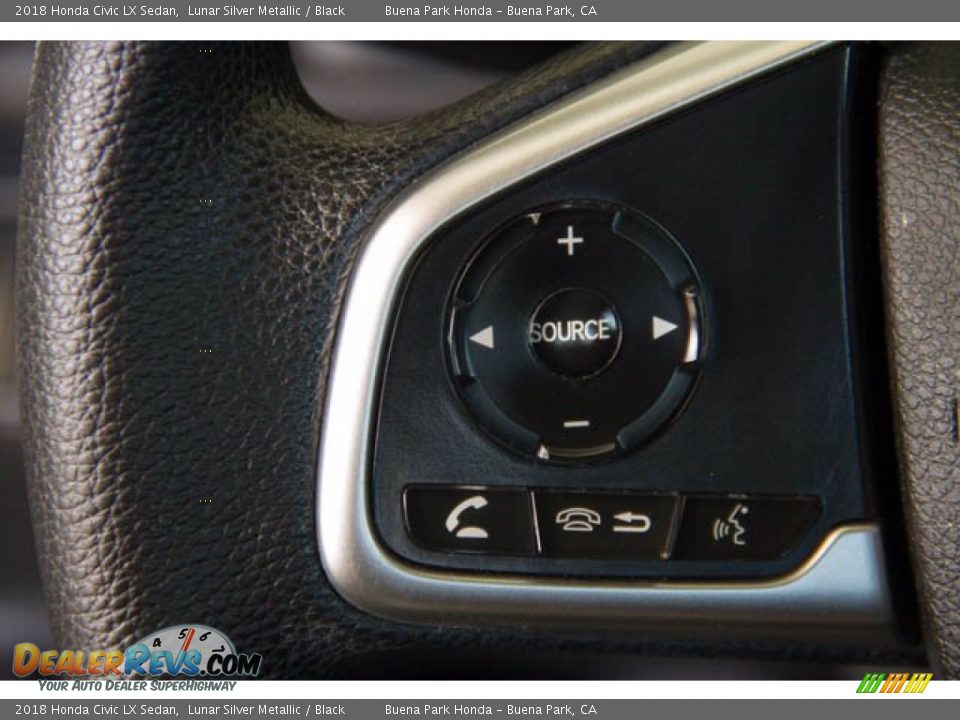 2018 Honda Civic LX Sedan Lunar Silver Metallic / Black Photo #16