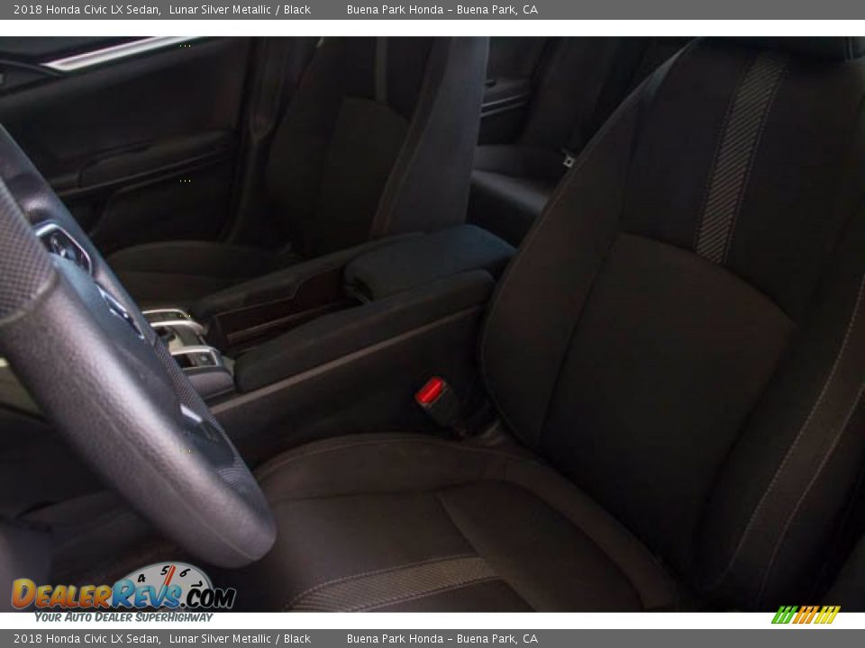 2018 Honda Civic LX Sedan Lunar Silver Metallic / Black Photo #19