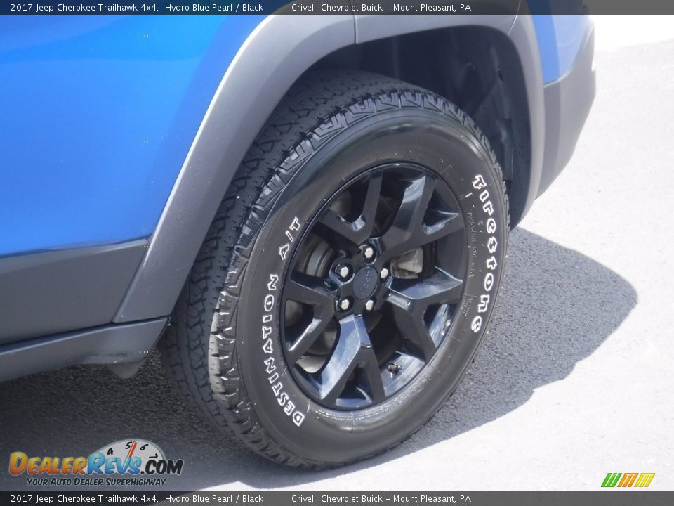 2017 Jeep Cherokee Trailhawk 4x4 Hydro Blue Pearl / Black Photo #3