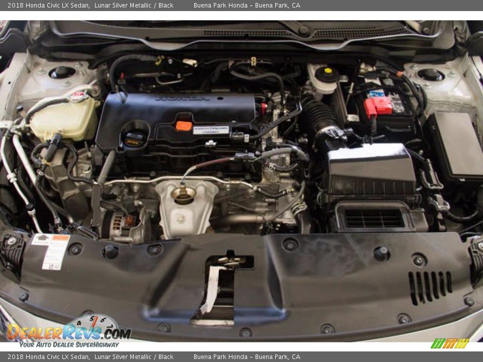 2018 Honda Civic LX Sedan Lunar Silver Metallic / Black Photo #34