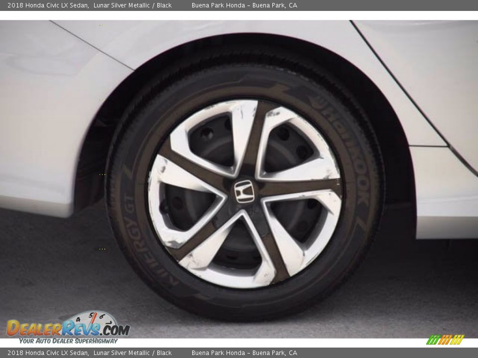 2018 Honda Civic LX Sedan Lunar Silver Metallic / Black Photo #35