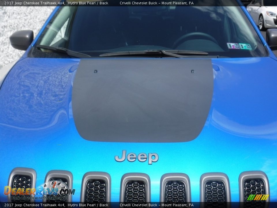 2017 Jeep Cherokee Trailhawk 4x4 Hydro Blue Pearl / Black Photo #7