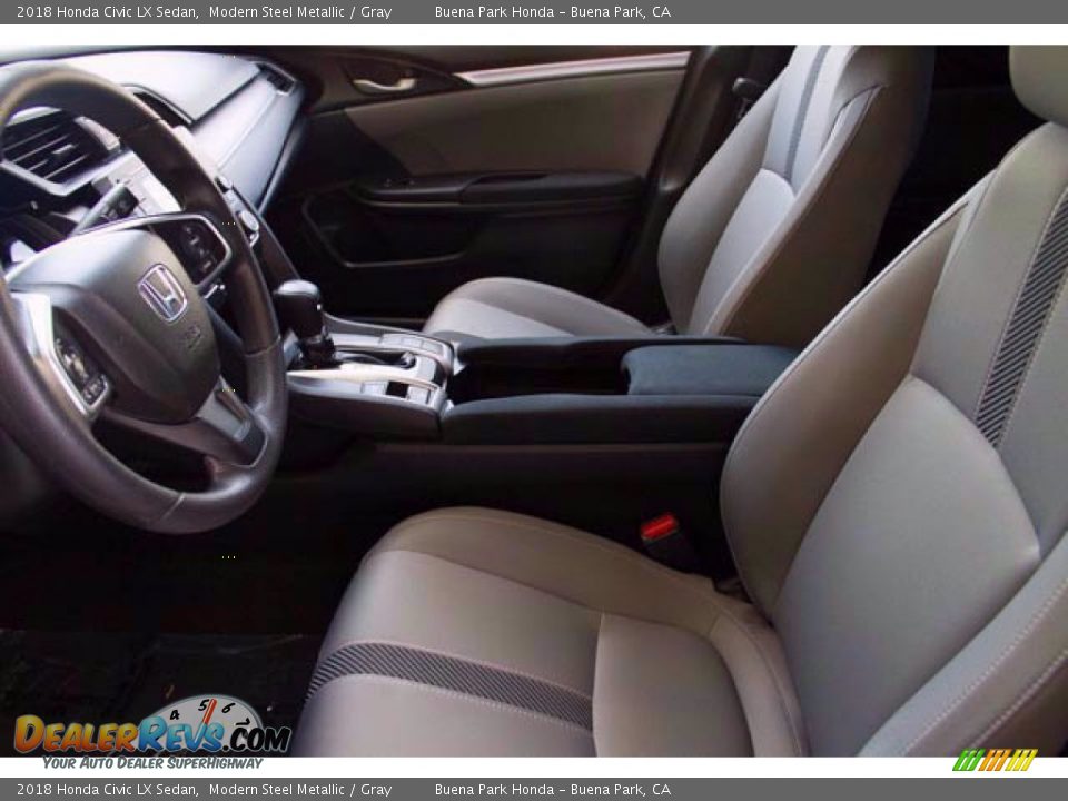 2018 Honda Civic LX Sedan Modern Steel Metallic / Gray Photo #3