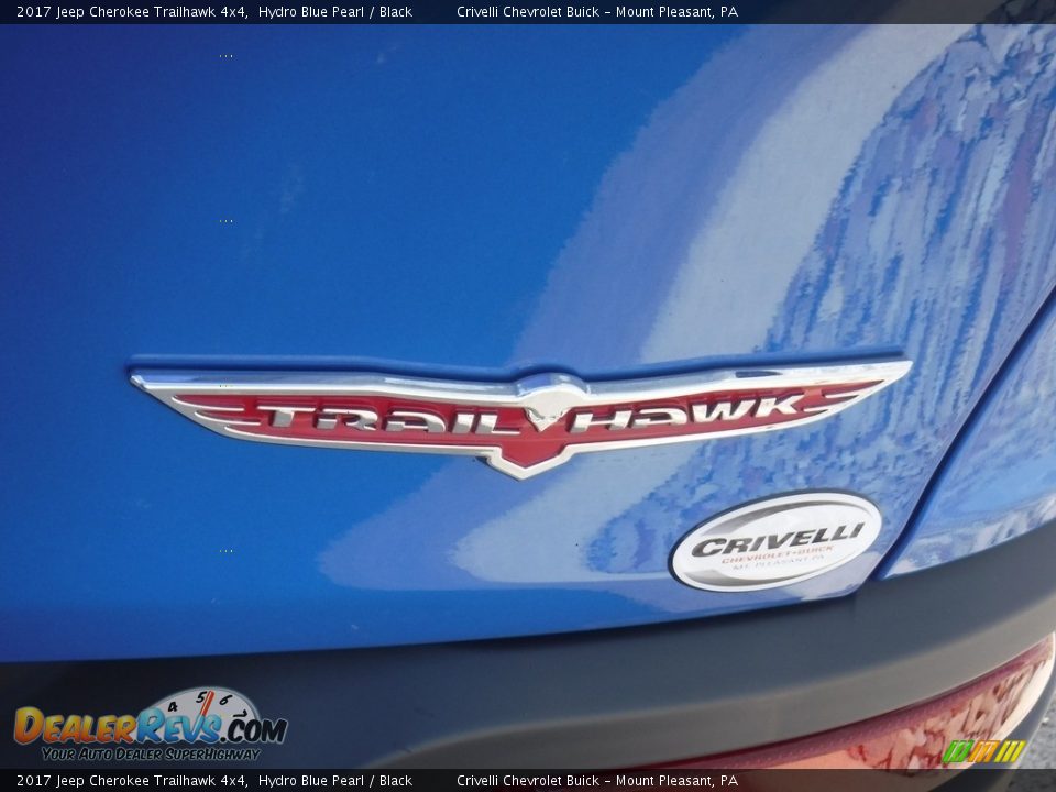 2017 Jeep Cherokee Trailhawk 4x4 Hydro Blue Pearl / Black Photo #13