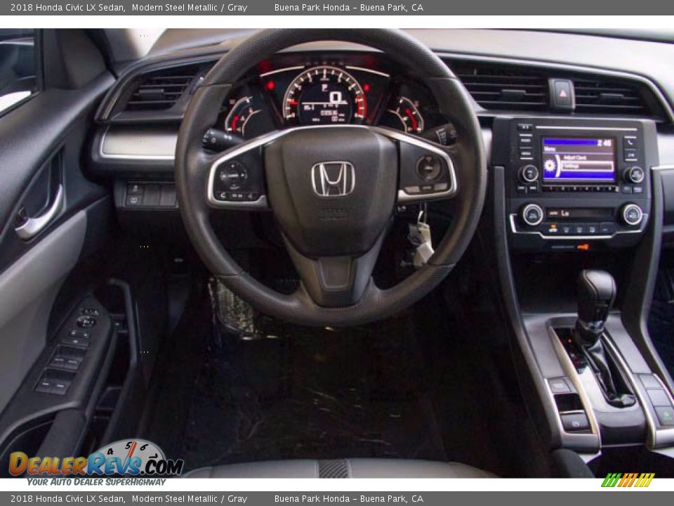 2018 Honda Civic LX Sedan Modern Steel Metallic / Gray Photo #5