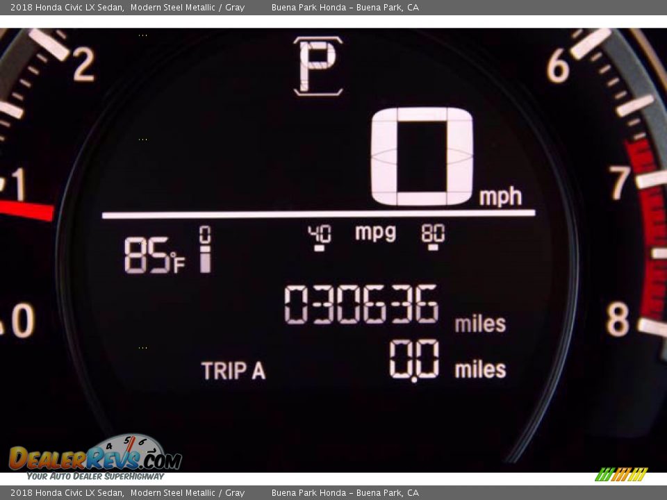 2018 Honda Civic LX Sedan Modern Steel Metallic / Gray Photo #6