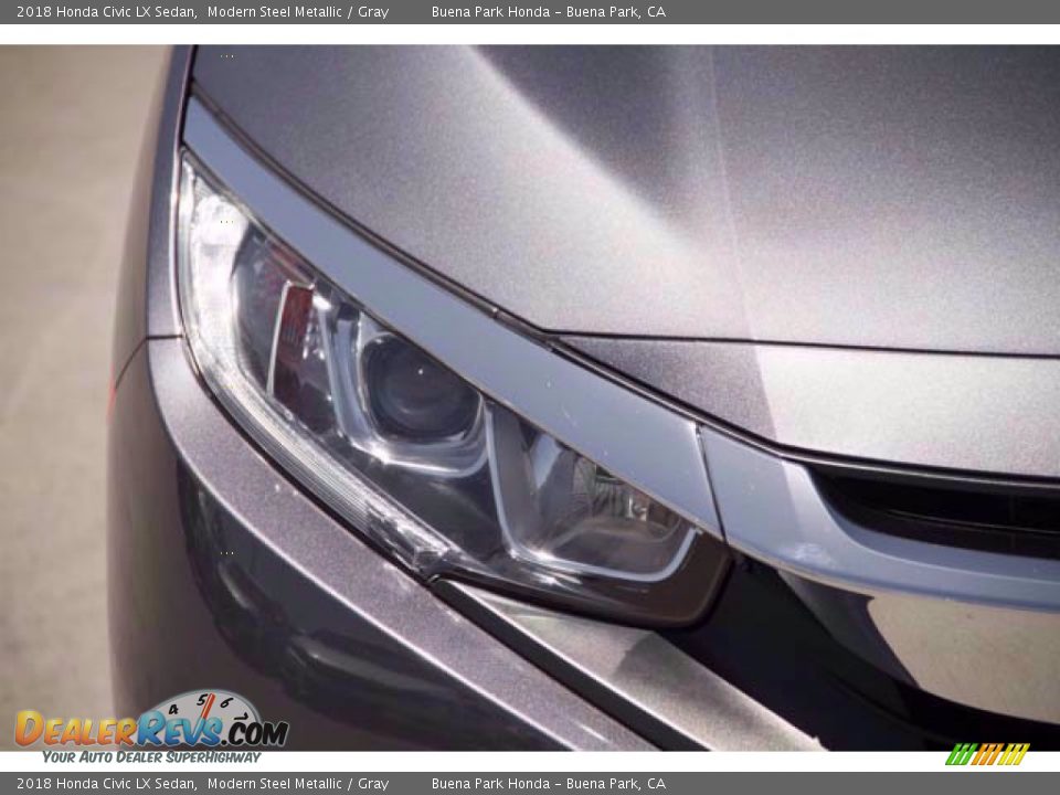 2018 Honda Civic LX Sedan Modern Steel Metallic / Gray Photo #8