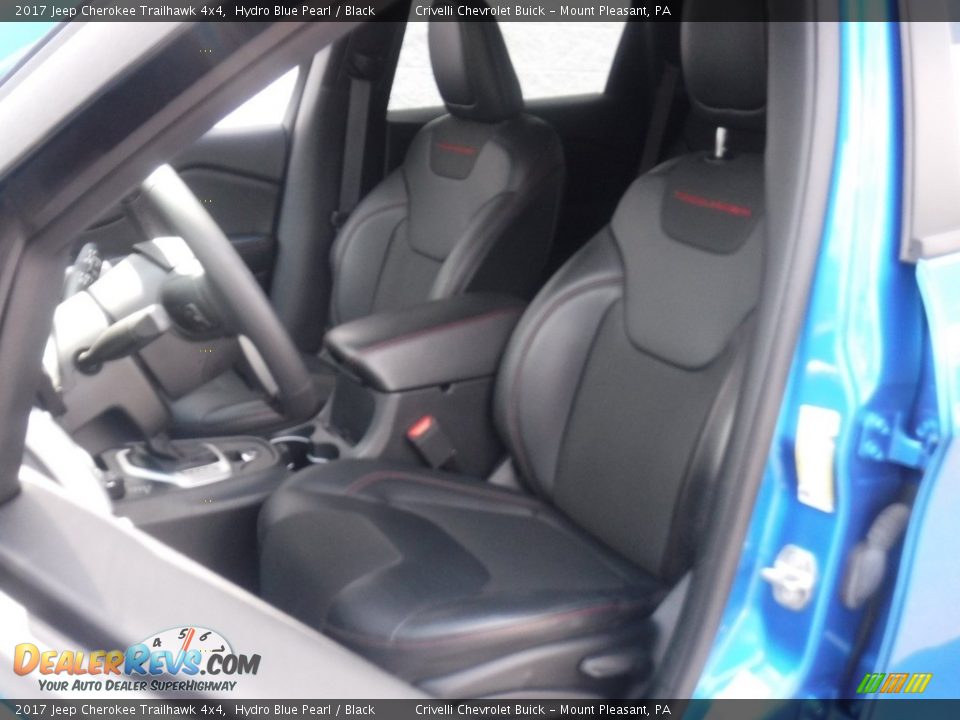 2017 Jeep Cherokee Trailhawk 4x4 Hydro Blue Pearl / Black Photo #17