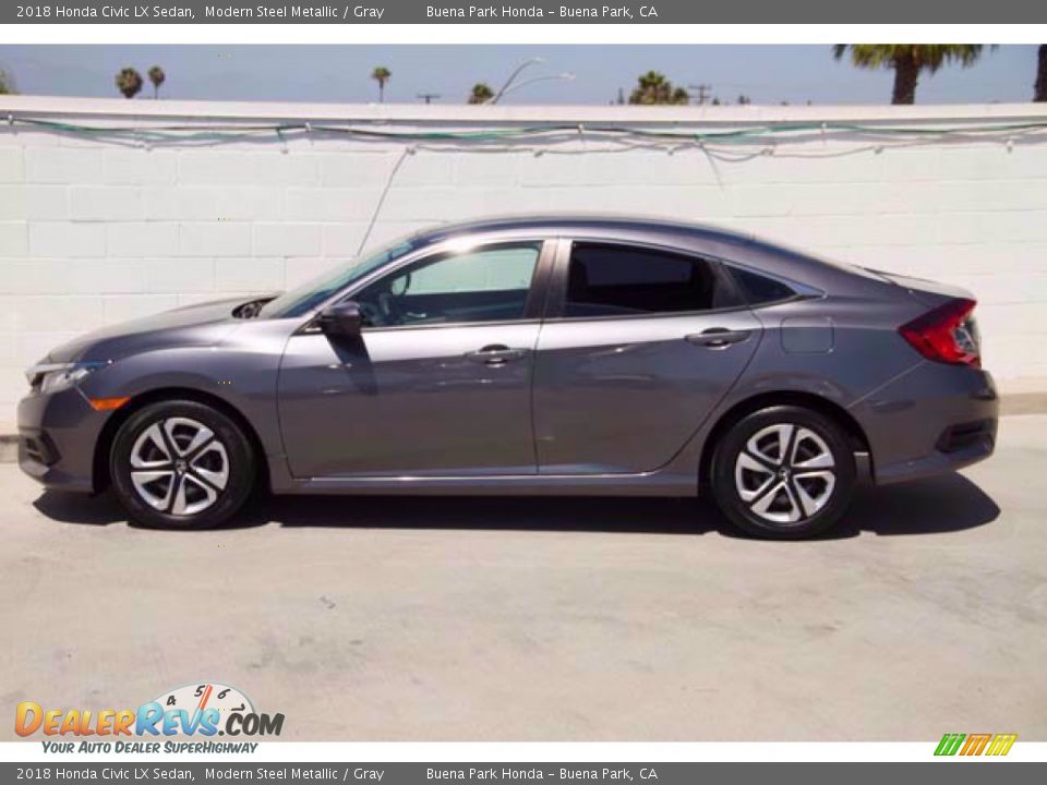 2018 Honda Civic LX Sedan Modern Steel Metallic / Gray Photo #10
