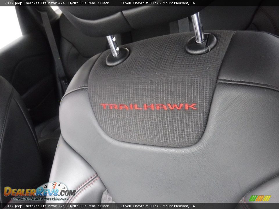 2017 Jeep Cherokee Trailhawk 4x4 Hydro Blue Pearl / Black Photo #18