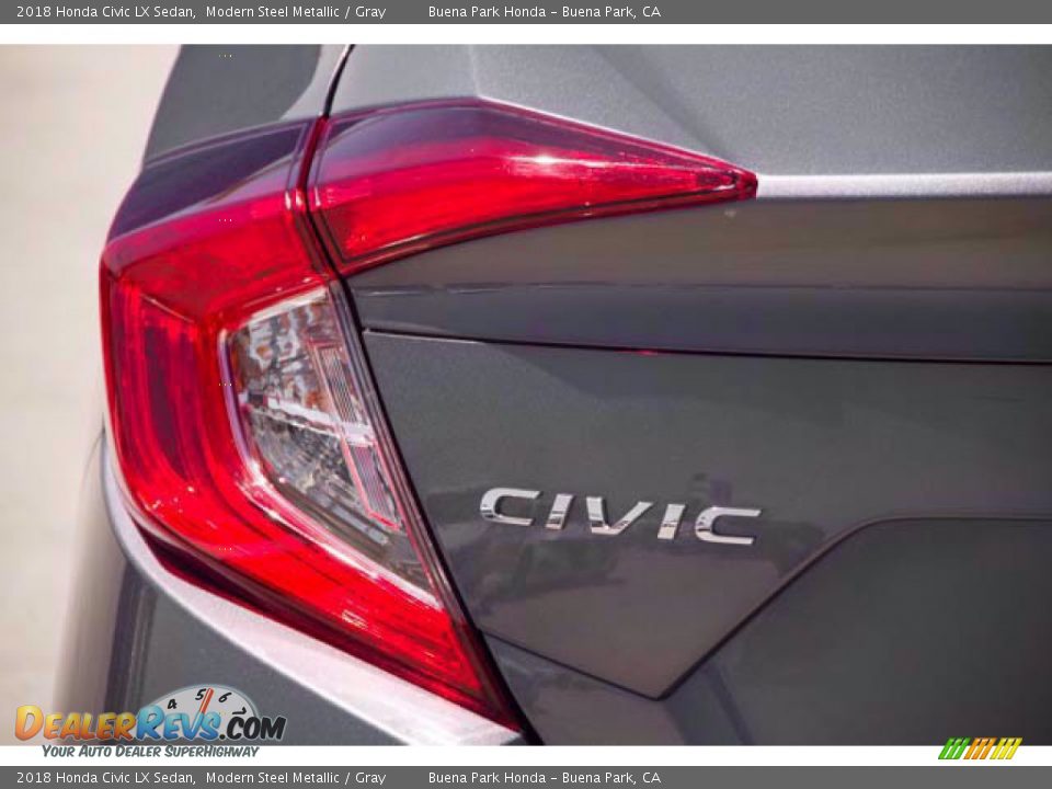 2018 Honda Civic LX Sedan Modern Steel Metallic / Gray Photo #12