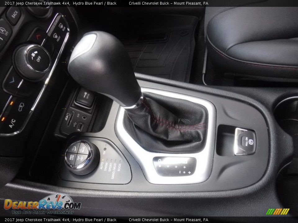 2017 Jeep Cherokee Trailhawk 4x4 Hydro Blue Pearl / Black Photo #20