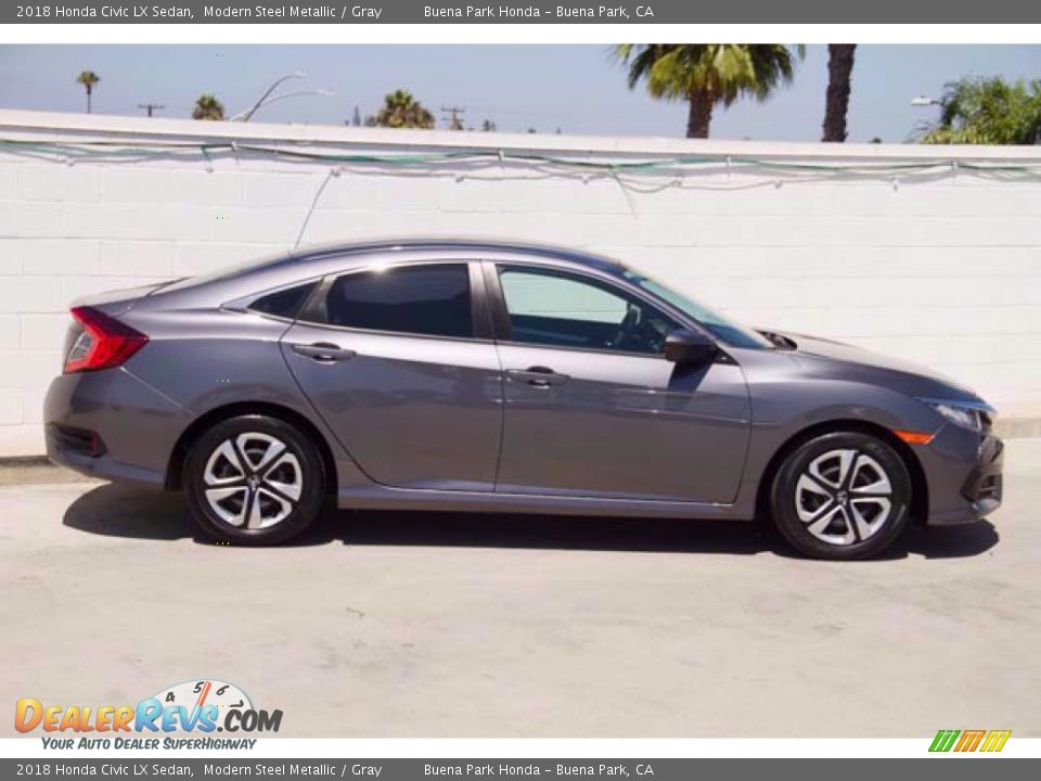 2018 Honda Civic LX Sedan Modern Steel Metallic / Gray Photo #14