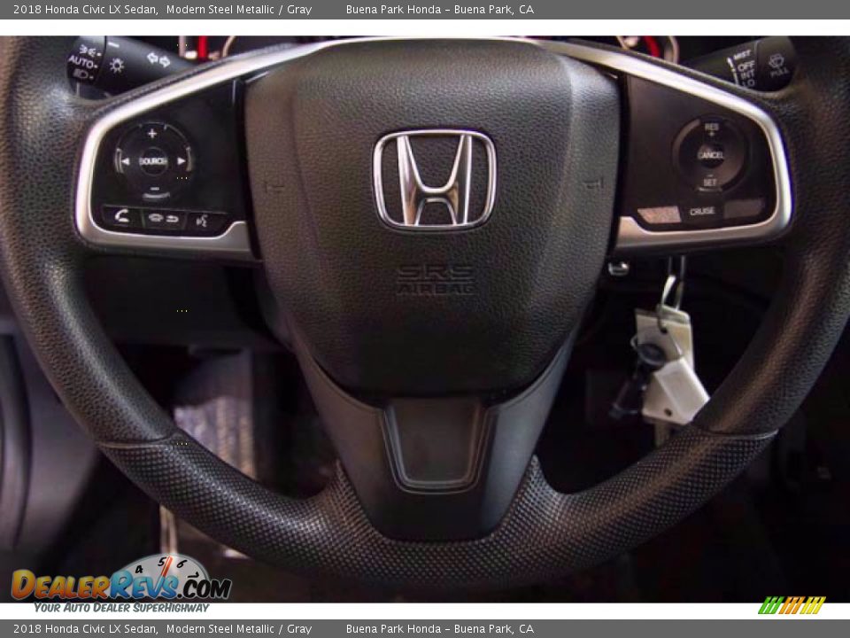 2018 Honda Civic LX Sedan Modern Steel Metallic / Gray Photo #15