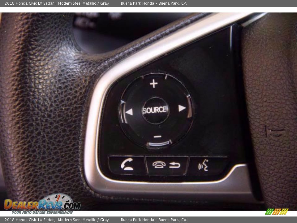 2018 Honda Civic LX Sedan Modern Steel Metallic / Gray Photo #16