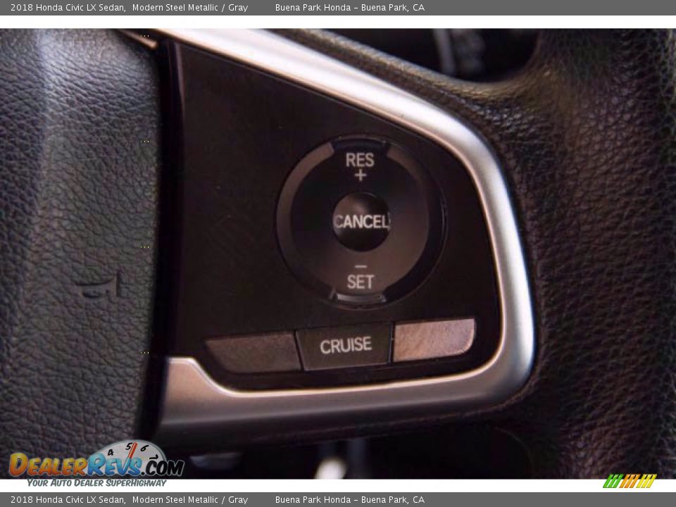 2018 Honda Civic LX Sedan Modern Steel Metallic / Gray Photo #17