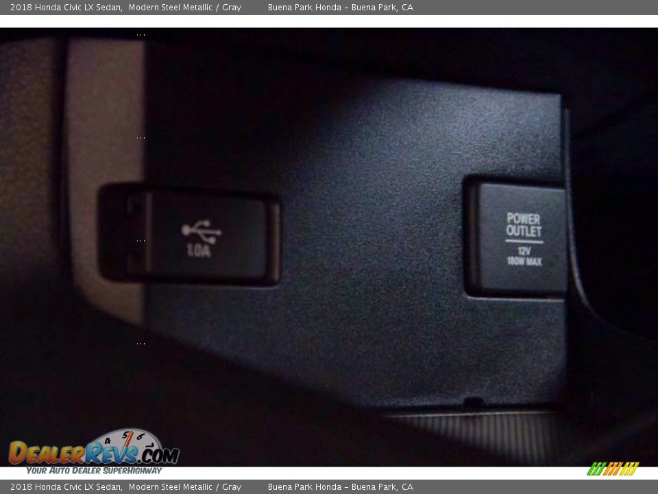 2018 Honda Civic LX Sedan Modern Steel Metallic / Gray Photo #18