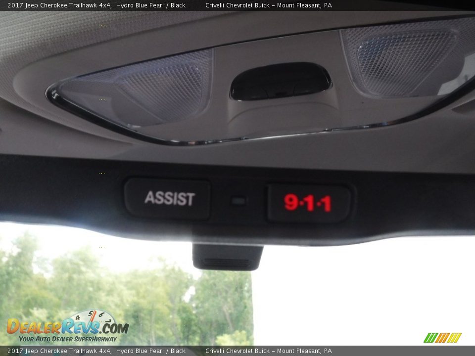 2017 Jeep Cherokee Trailhawk 4x4 Hydro Blue Pearl / Black Photo #26