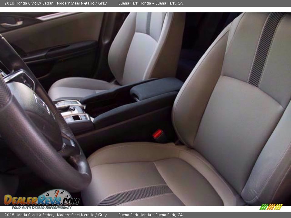 2018 Honda Civic LX Sedan Modern Steel Metallic / Gray Photo #19