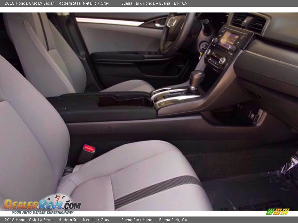 2018 Honda Civic LX Sedan Modern Steel Metallic / Gray Photo #24