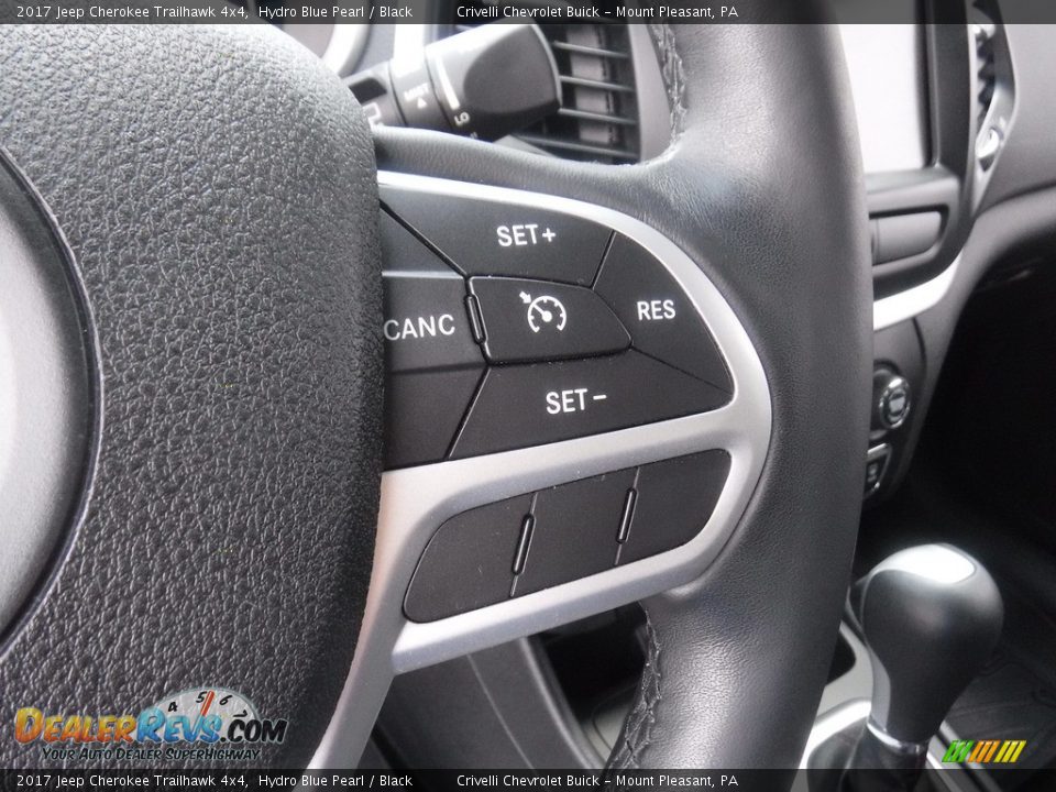 2017 Jeep Cherokee Trailhawk 4x4 Hydro Blue Pearl / Black Photo #30