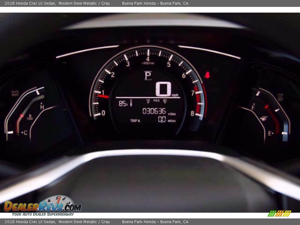 2018 Honda Civic LX Sedan Modern Steel Metallic / Gray Photo #28