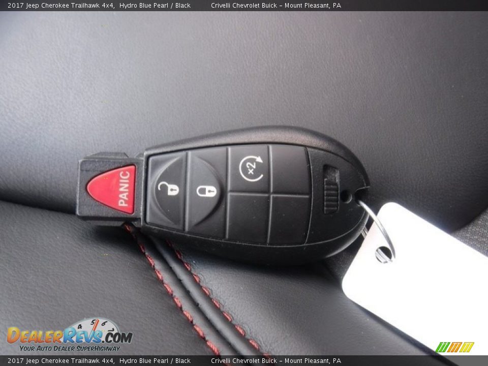 2017 Jeep Cherokee Trailhawk 4x4 Hydro Blue Pearl / Black Photo #35