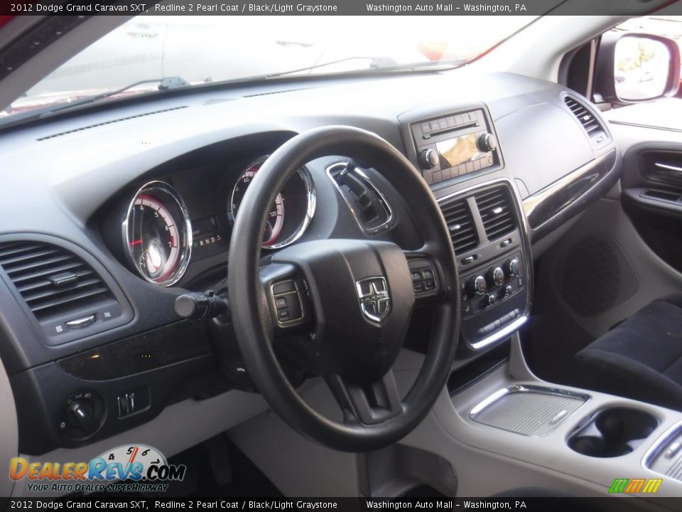 2012 Dodge Grand Caravan SXT Redline 2 Pearl Coat / Black/Light Graystone Photo #10