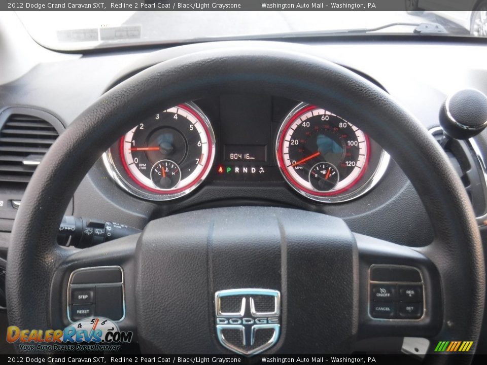 2012 Dodge Grand Caravan SXT Redline 2 Pearl Coat / Black/Light Graystone Photo #15