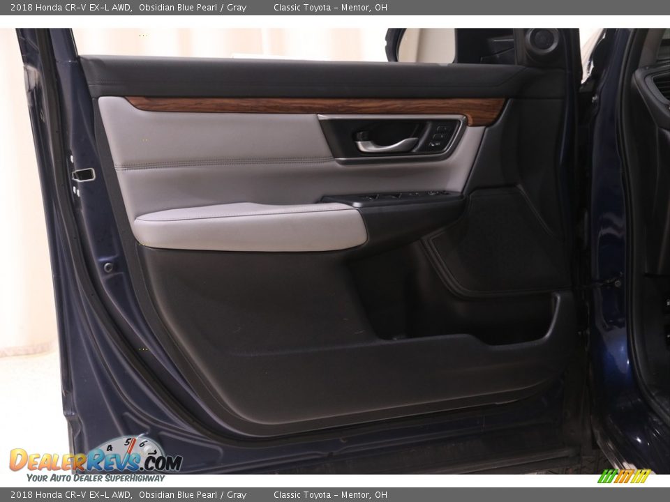 2018 Honda CR-V EX-L AWD Obsidian Blue Pearl / Gray Photo #4