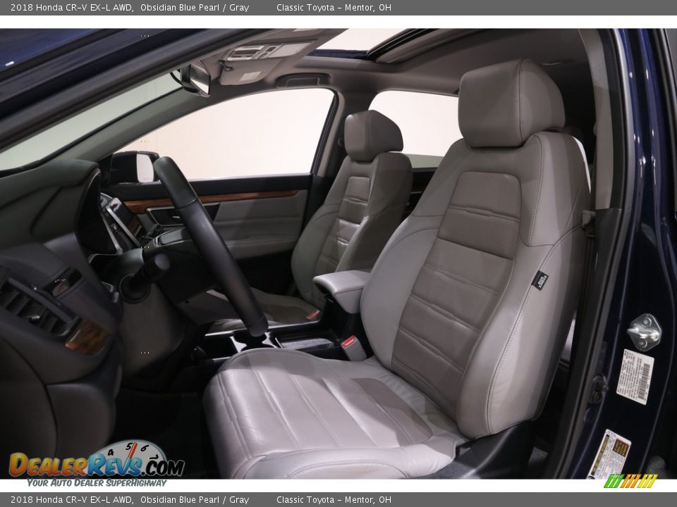 2018 Honda CR-V EX-L AWD Obsidian Blue Pearl / Gray Photo #5