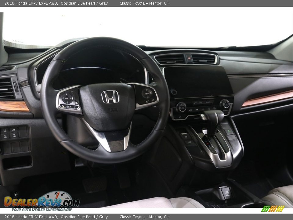 2018 Honda CR-V EX-L AWD Obsidian Blue Pearl / Gray Photo #6