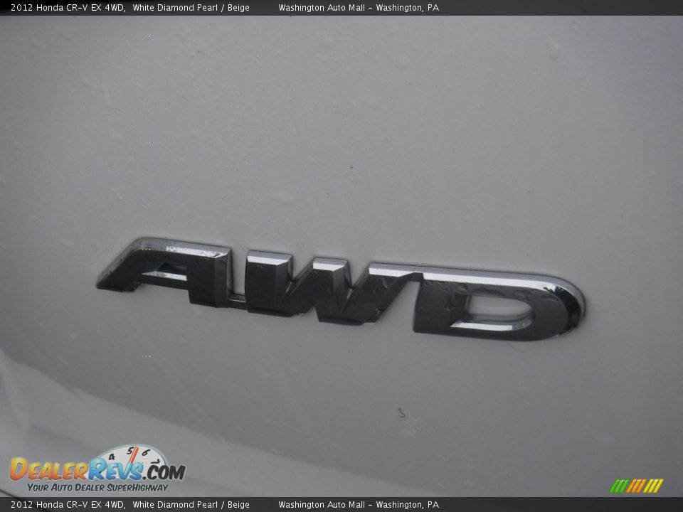2012 Honda CR-V EX 4WD White Diamond Pearl / Beige Photo #4