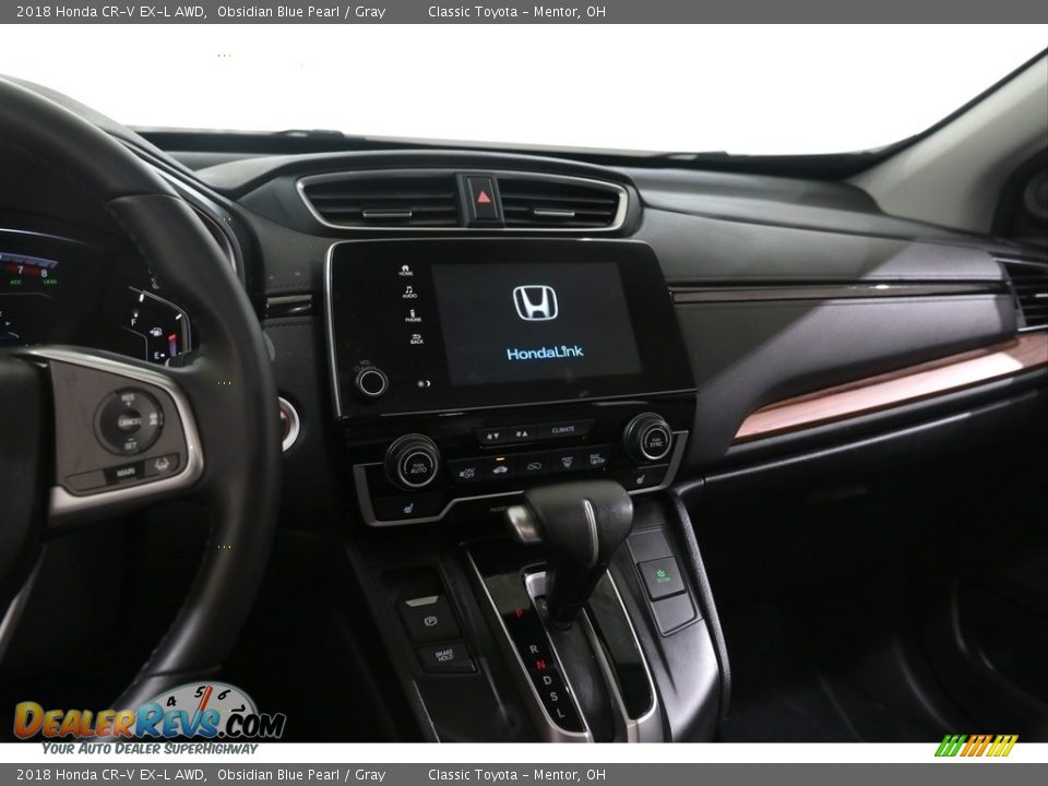 2018 Honda CR-V EX-L AWD Obsidian Blue Pearl / Gray Photo #9